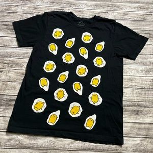 Mens Medium Gudetama The Lazy Egg Kawaii Chibi Cute graphic shirt great cond